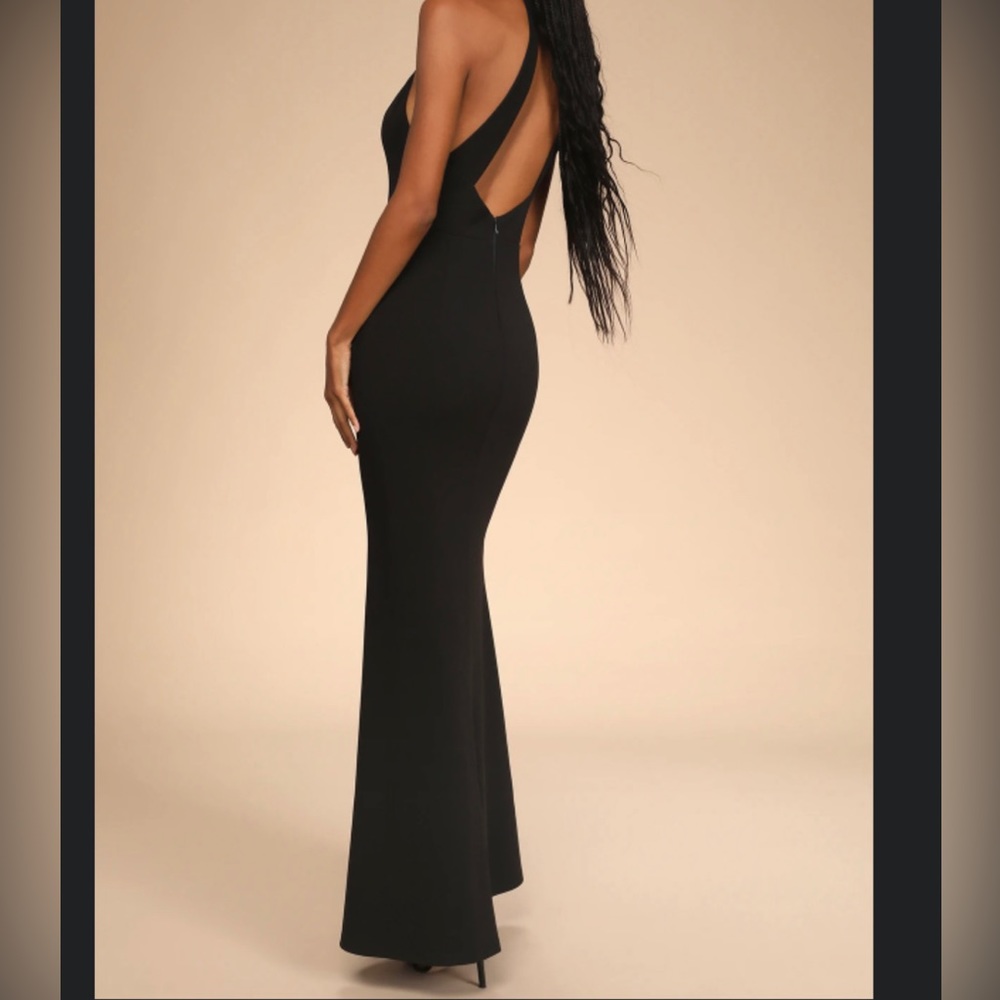 Black Crepe Maxi Dress